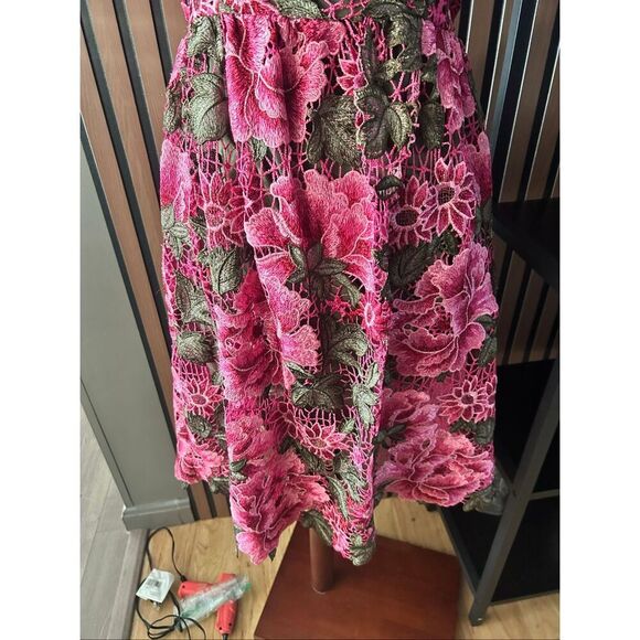 Anthropologie Lalia Lace Dress Floral Embroidery by Eri + Ali size 6 - Picture 2 of 7